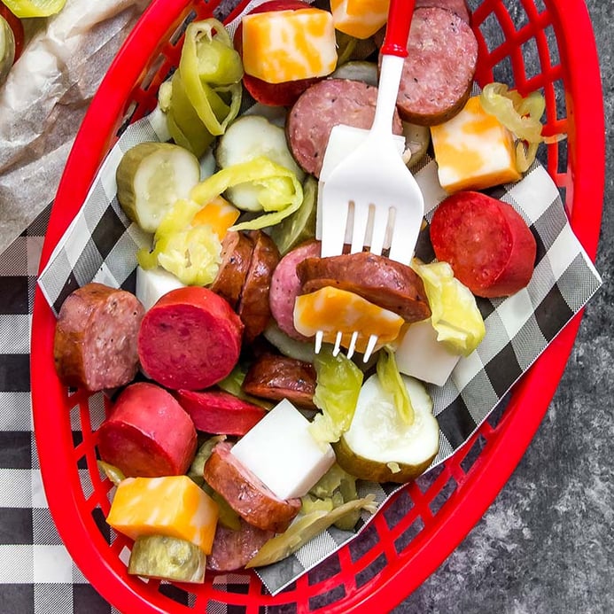 Sausage Cheese and Pickle Platter 1 (1 of 1)