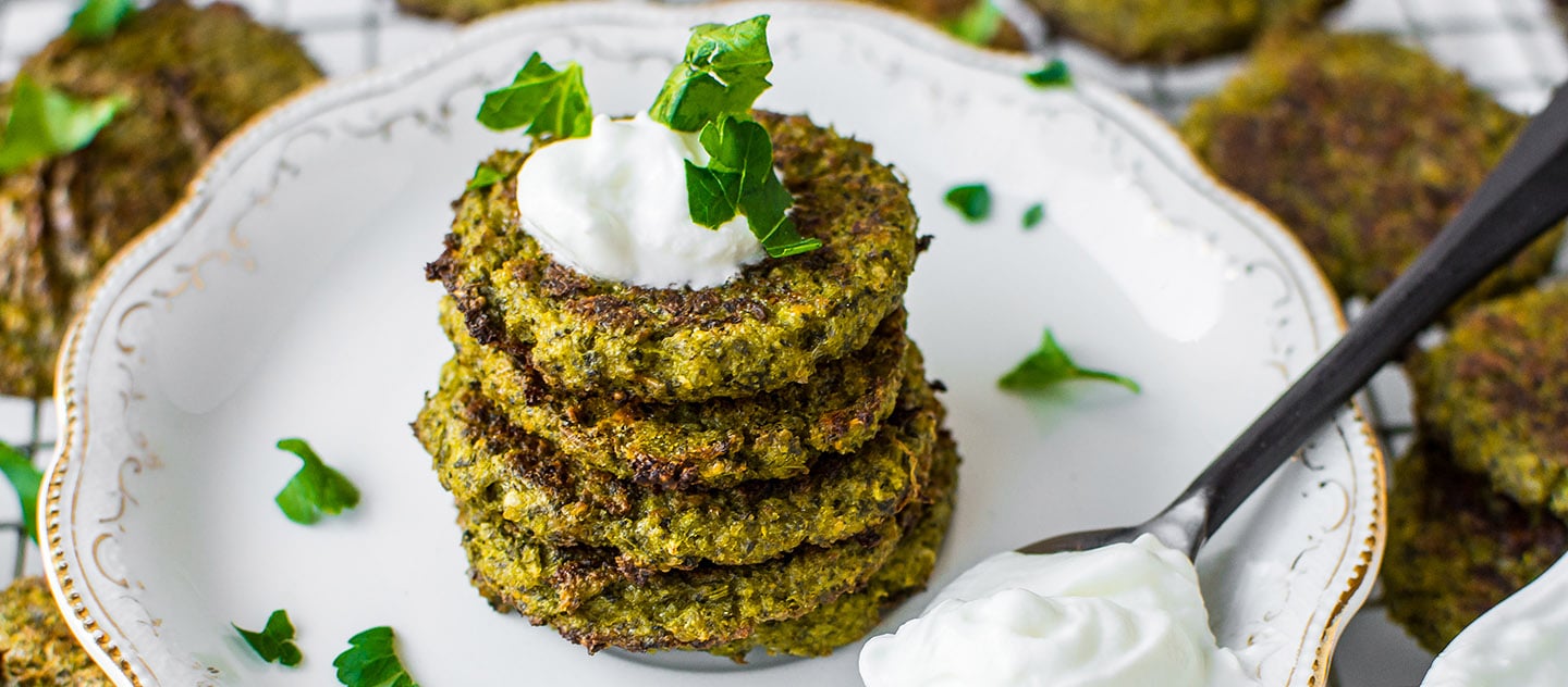 Aplk Baked Broccoli And Spinach Fritters